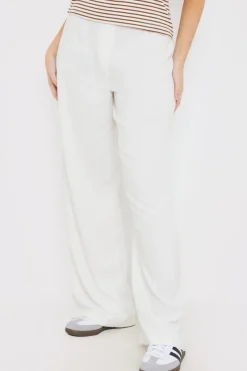 Linen Look Wide Leg Trousers|In the Style Hot