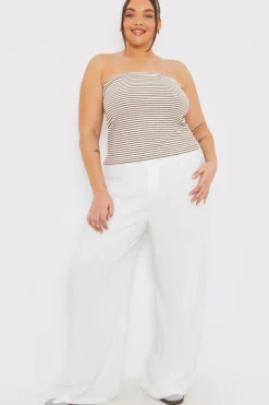 Linen Look Wide Leg Trousers|In the Style Hot