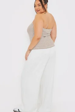 Linen Look Wide Leg Trousers|In the Style Hot