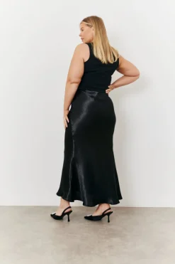 Liquid Satin Bias Cut Maxi Skirt|In the Style New
