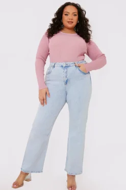Long Sleeve Lace Back Crop Top|In the Style Hot