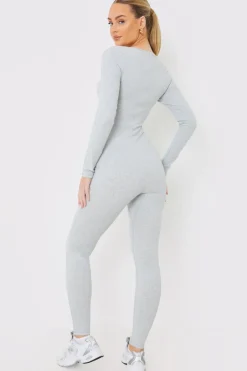 Long Sleeve Scoop Neck Unitard|In the Style Outlet