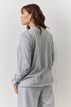 Long Sleeve Top and Trouser Slogan PJ Set|In The Style Hot