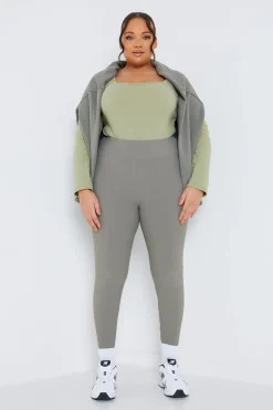 Long Sleeved Ribbed Square Neck Bodysuit|In The Style Discount