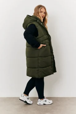Longline Hooded Puffer Gilet|In The Style Clearance