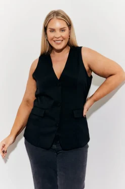 Longline Pocket Detail Waistcoat|In The Style Best