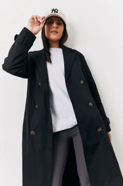 Longline Trench Coat|Fits Best