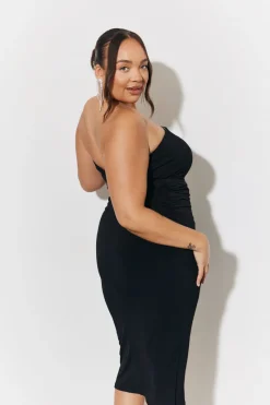 Magic Sculpting Bandeau Bodycon Midi Dress|In The Style Discount