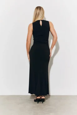 Magic Sculpting High Neck Ruched Maxi Dress|In The Style Sale