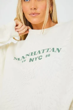 Manhattan Slogan Sweater|In the Style Clearance