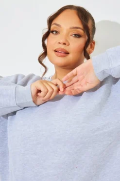 Marl Crew Neck Fleeceback Sweater|In The Style Best