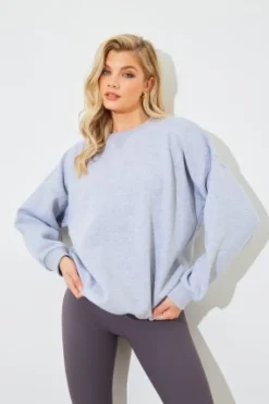 Marl Crew Neck Fleeceback Sweater|In The Style Best