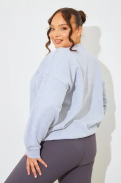 Marl Crew Neck Fleeceback Sweater|In The Style Best