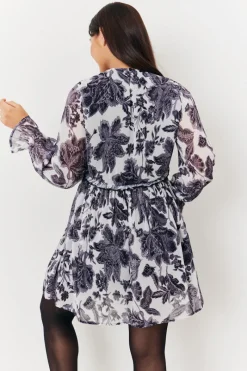 Maternity Crew Neck Printed Smock Dress|In the Style New