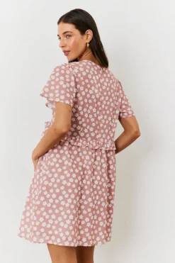 Maternity Floral Print Skater Dress|In the Style Clearance