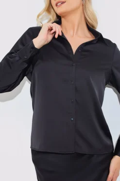 Matte Satin Blouse|In The Style Clearance