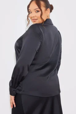 Matte Satin Blouse|In The Style Clearance