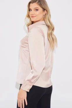 Matte Satin Blouse|In The Style Clearance
