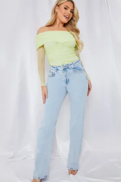 Mesh Bardot Top|In the Style Online