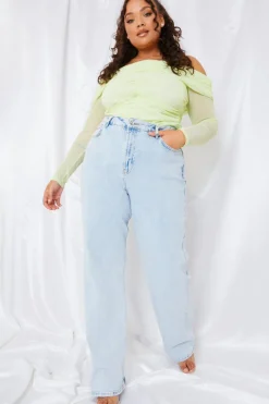 Mesh Bardot Top|In the Style Online