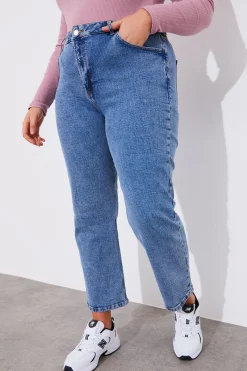 Mid Straight Leg High Rise Ankle Grazer Jeans|Fits Sale