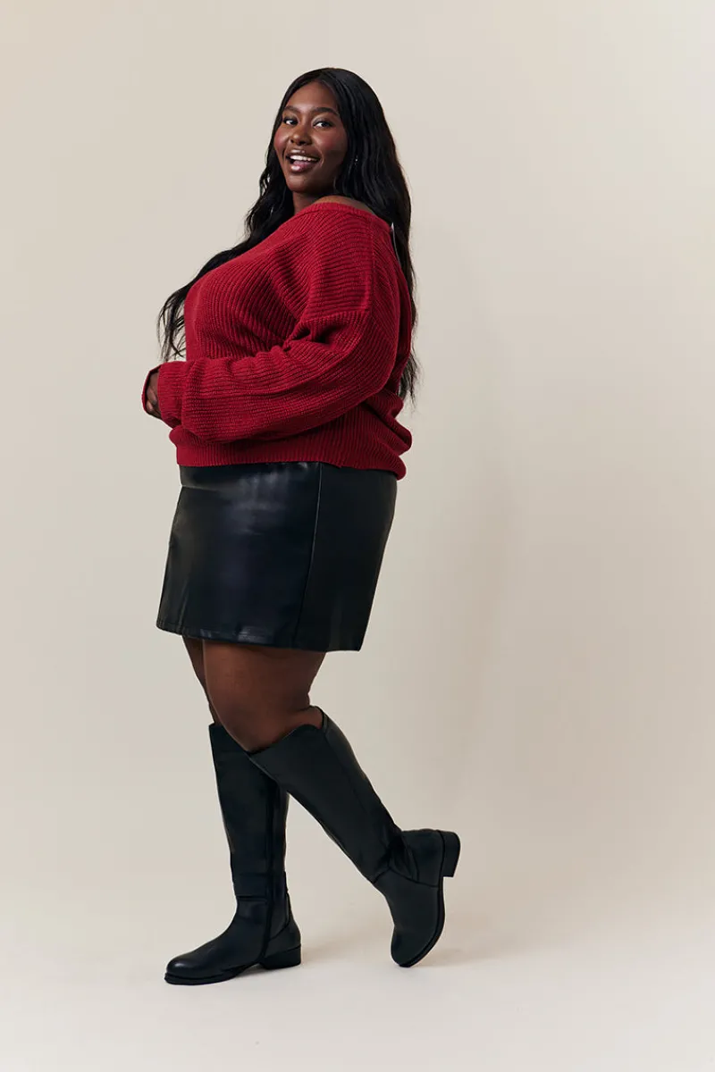 Molly Knee High Riding Boot|In The Style Hot