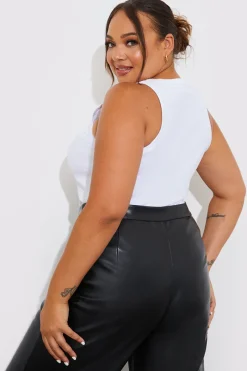 More Sustainable Ribbed Racer Vest|In The Style Hot