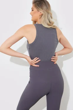 More Sustainable Ribbed Racer Vest|In The Style Hot