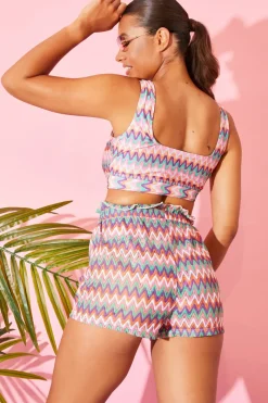 Zig Zag Crochet Paperbag Shorts|Billie Faiers Outlet
