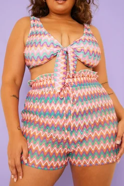 Zig Zag Crochet Paperbag Shorts|Billie Faiers Outlet