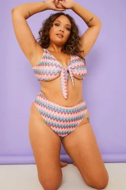 Zig Zag High Waisted Bikini Bottoms|Billie Faiers Online