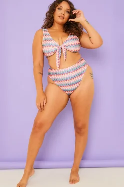 Zig Zag High Waisted Bikini Bottoms|Billie Faiers Online