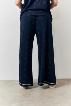 Cherry Print Shirt and Trouser PJ Set|In the Style Clearance