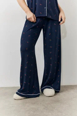 Cherry Print Shirt and Trouser PJ Set|In the Style Clearance