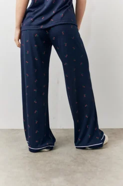 Cherry Print Shirt and Trouser PJ Set|In the Style Clearance