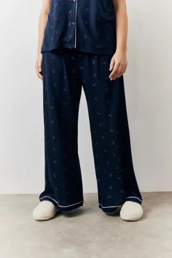 Cherry Print Shirt and Trouser PJ Set|In the Style Clearance
