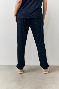 Cherry Print T Shirt and Cuff Jogger Pj Set|In The Style Outlet