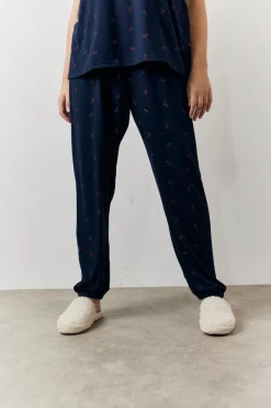 Cherry Print T Shirt and Cuff Jogger Pj Set|In The Style Outlet
