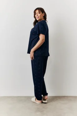 Cherry Print T Shirt and Cuff Jogger Pj Set|In The Style Outlet