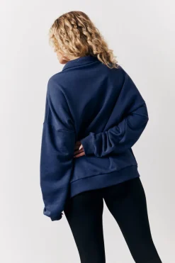 Sports Club Graphic Oversized Half Zip Co-Ord Sweatshirt|Fits Clearance
