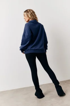 Sports Club Graphic Oversized Half Zip Co-Ord Sweatshirt|Fits Clearance