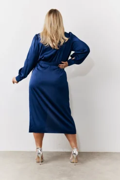 Satin Wrap Midi Dress|In The Style New