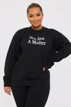 Not Just A Mother Slogan Sweater|In the Style Outlet
