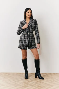 Occasion Boucle Check Short|In the Style Best