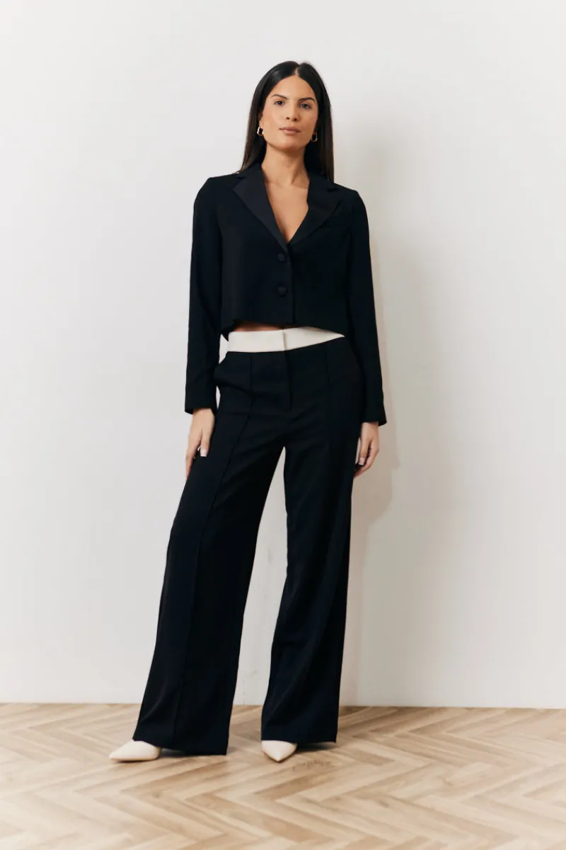 Occasion Cropped Tux Blazer|In The Style Sale