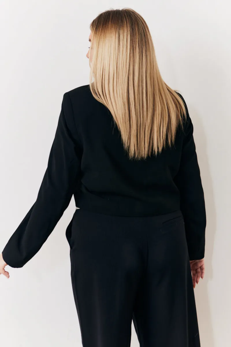 Occasion Cropped Tux Blazer|In The Style Sale