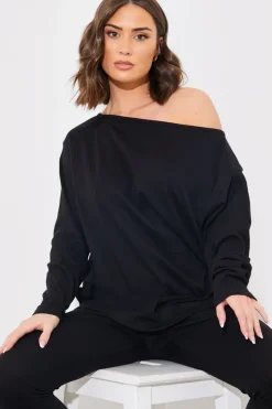 Off The Shoulder Long Sleeve T Shirt And Legging Set|In The Style Best