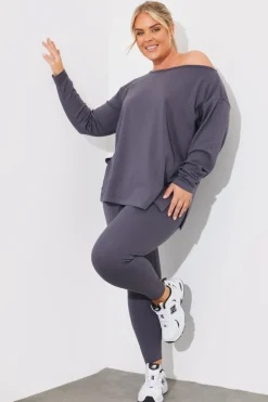 Off The Shoulder Long Sleeve T Shirt And Legging Set|In The Style Best