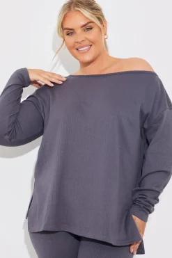 Off The Shoulder Long Sleeve T Shirt And Legging Set|In The Style Best