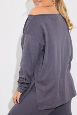 Off The Shoulder Long Sleeve T Shirt And Legging Set|In The Style Best